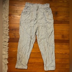 American Eagle Pants, size M, white and blue stripes